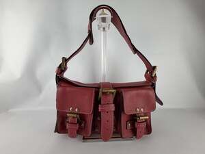 Mulberry Blenheim Pink Darwin Leather Buckle Pocket Shoulder Bag Antique Brass